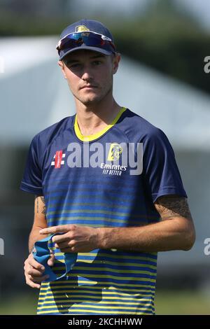 Jack Campbell von Durham, gesehen während des Royal London One Day Cup Spiels zwischen Kent und Durham auf dem County Ground, Beckenham, Großbritannien, am 22.. Juli 2021. (Foto von will Matthews/MI News/NurPhoto) Stockfoto