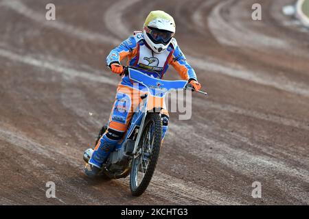 Danno Verge von Eastbourne Seagulls während des Spiels der National Development League zwischen Belle Vue Aces und Eastbourne Seagulls am Freitag, dem 23.. Juli 2021, im National Speedway Stadium in Manchester. (Foto von Eddie Garvey/MI News/NurPhoto) Stockfoto