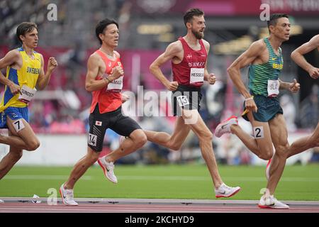 Ole Hesselbjerg aus Dänemark bei der 3000-Meter-Verfolgungsjagd bei den Olympischen Spielen in Tokio, dem Olympiastadion in Tokio, Tokio, Japan am 30. Juli 2021. (Foto von Ulrik Pedersen/NurPhoto) Stockfoto