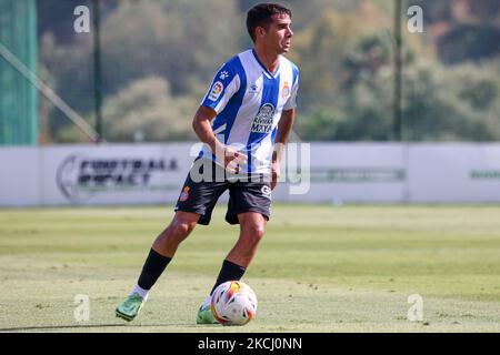 Victor Gomez von RCD Espanyol während des Vorsaison-Freundschaftsspiel zwischen RCD Espanyol und Cdiz CF im Marbella Football Center in Marbella, Spanien. (Kredit: Jose Luis Contreras) (Foto von DAX Images/NurPhoto) Stockfoto