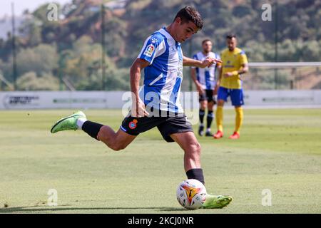 Victor Gomez von RCD Espanyol während des Vorsaison-Freundschaftsspiel zwischen RCD Espanyol und Cdiz CF im Marbella Football Center in Marbella, Spanien. (Kredit: Jose Luis Contreras) (Foto von DAX Images/NurPhoto) Stockfoto