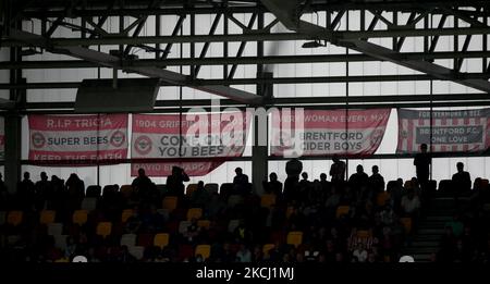 Brentford feiert am Samstag, den 31.. Juli 2021, während des Freundschaftsspiel vor der Saison zwischen Brentford und West Ham United im Brentford Community Stadium, Brentford. (Foto von Federico Maranesi/MI News/NurPhoto) Stockfoto