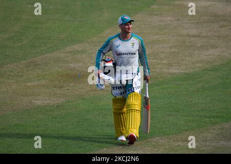 Australiens Cricket-Spieler Josh Philippe während der Trainingseinheit im Sher e Bangla National Cricket Stadium in Dhaka, Bangladesch am 1. August 2021. Vor dem Cricket-Spiel T20 gegen Bangladesch. (Foto von Zabed Hasnain Chowdhury/NurPhoto) Stockfoto