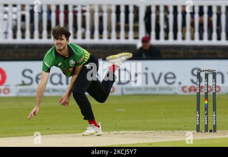 LONDON, ENGLAND - AUGUST 01:George Garton von Southern Brave während der Hundert zwischen London Spirit Men und Southern Brave Men im Lord's Stadium, London, UK am 1. August 2021. (Foto von Action Foto Sport/NurPhoto) Stockfoto