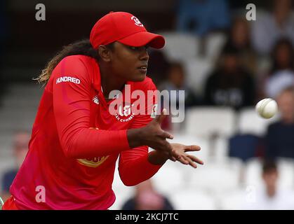 Hayley Matthews of Welsh Fire Women during the Hundred Zwischen Oval Invincible Women und Welsh Fire Women am 02.. August 2021 im Kia Oval Stadium, London, Großbritannien (Foto by Action Foto Sport/NurPhoto) Stockfoto