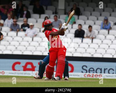 Hayley Matthews of Welsh Fire Women during the Hundred Zwischen Oval Invincible Women und Welsh Fire Women am 02.. August 2021 im Kia Oval Stadium, London, Großbritannien (Foto by Action Foto Sport/NurPhoto) Stockfoto