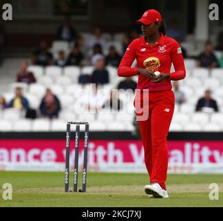 Hayley Matthews of Welsh Fire Women during the Hundred Zwischen Oval Invincible Women und Welsh Fire Women am 02.. August 2021 im Kia Oval Stadium, London, Großbritannien (Foto by Action Foto Sport/NurPhoto) Stockfoto