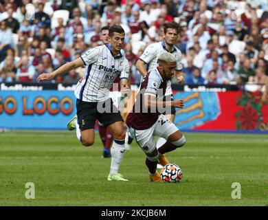 West Ham United's Sa?d Benrahma beim Betway Cup zwischen West Ham United und Atalanta im Londoner Stadion, London, England am 07.. August 2021 (Foto by Action Foto Sport/NurPhoto) Stockfoto