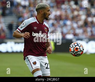 West Ham United's Said Benrahma während des Betway Cup zwischen West Ham United und Atalanta im Londoner Stadion, London, England am 07.. August 2021 (Foto by Action Foto Sport/NurPhoto) Stockfoto