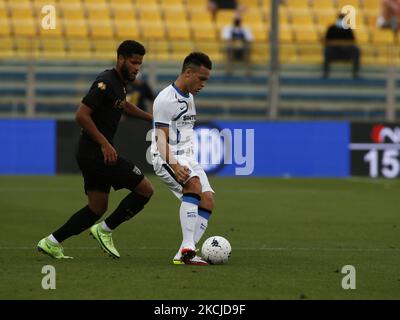 Lautaro Martínez während des Vorsaison-Freundschaftsspiel zwischen Parma Calcio und FC Internazionale im Stadio Ennio Tardini am 08. August 2021 in Parma, Italien. (Foto von Loris Roselli/NurPhoto) Stockfoto