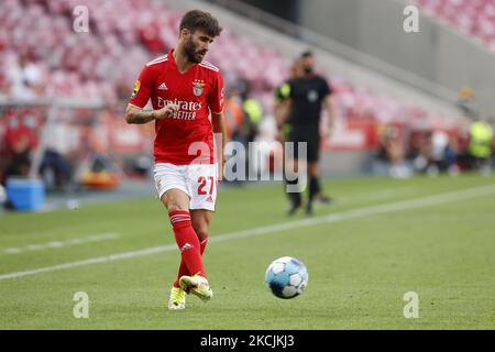 Rafa Silva übergibt den Ball während des Spiels um Liga BWIN zwischen SL Benfica und Arouca FC, in Estádio da Luz, Lissabon, Portugal, 14. August, 2021 (Foto von João Rico/NurPhoto) Stockfoto