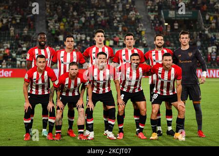 Athletic XI während des La Liga-Spiels zwischen Elche CF und Athletic Club im Estadio Martinez Valero am 16. August 2021 in Elche, Spanien. (Foto von Rubén de la Fuente Pérez/NurPhoto) Stockfoto