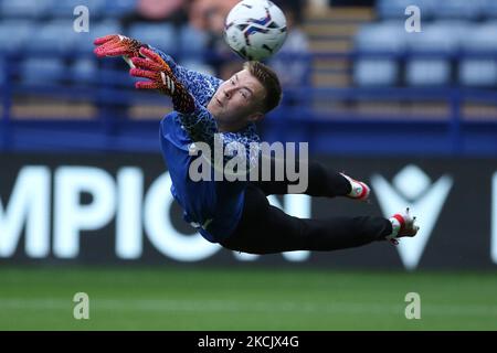 Bailey Peackock-Farrell von Sheffield Wednesday in Aktion während des Sky Bet League 1-Spiels zwischen Sheffield Wednesday und Fleetwood Town in Hillsborough, Sheffield am Dienstag, den 17.. August 2021. (Foto von will Matthews/MI News/NurPhoto) Stockfoto