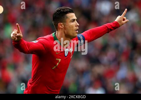 (Bild der Akte) Manchester United hat bestätigt, dass sie am 27. August 2021 eine Vereinbarung zur erneuten Unterzeichnung des portugiesischen Vorredner Cristiano Ronaldo aus Juventus in Manchester, England, getroffen haben. (Foto von Pedro FiÃºza/NurPhoto) Stockfoto