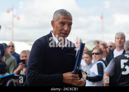 Chris Hughton, Manager von Nottingham Forest, während des Sky Bet Championship-Spiels zwischen Derby County und Nottingham Forest im Pride Park, Derby, am Samstag, den 28.. August 2021. (Foto von Jon Hobley/MI News/NurPhoto) Stockfoto