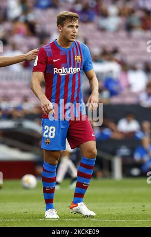 28 Nico vom FC Barcelona beim La Liga Santader Spiel zwischen FC Barcelona und Getafe CF im Camp Nou Stadion am 29. August 2021 in Barcelona. (Foto von Xavier Bonilla/NurPhoto) Stockfoto