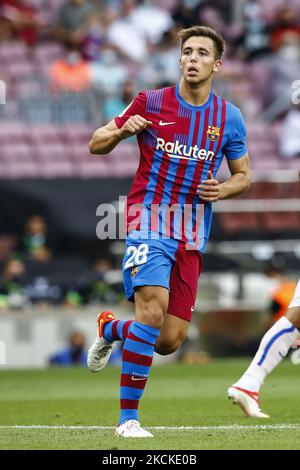 28 Nico vom FC Barcelona beim La Liga Santader Spiel zwischen FC Barcelona und Getafe CF im Camp Nou Stadion am 29. August 2021 in Barcelona. (Foto von Xavier Bonilla/NurPhoto) Stockfoto