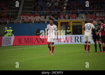 Dalbert von Cagliari Calcio in Aktion während der Serie Ein Spiel zwischen AC Mailand und Cagliari Calcio, am 29 2021. August, Mailand, Italien (Foto: Mairo Cinquetti/NurPhoto) Stockfoto