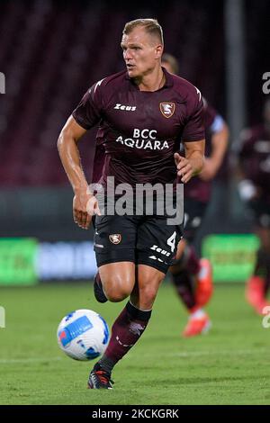 Pawel Jaroszynski von US Salernitana 1919 während der Serie Ein Spiel zwischen US Salernitana 1919 und AS Roma im Stadio Arechi, Salerno, Italien am 29. August 2021. (Foto von Giuseppe Maffia/NurPhoto) Stockfoto