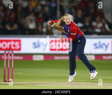 England Women's Sophie Ecclestone during Womens International 1. Vitality Twenty20 Zwischen England Women und Neuseeland Women at the Cloudfm County Ground, Chelmsford, on 01. September 2021 (Photo by Action Foto Sport/NurPhoto) Stockfoto