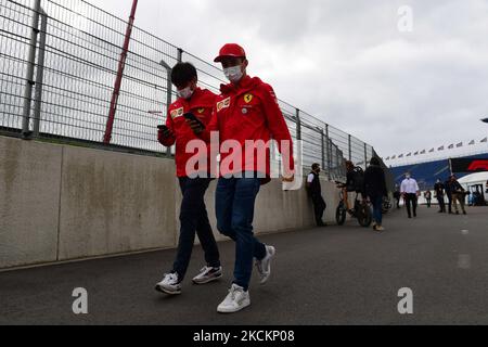 Charles Leclerc von der Scuderia Mission winnow Ferrari auf der Strecke während des Laufs des Großen Preises der Niederlande, 13. Runde der Formel-1-Weltmeisterschaft im Jahr CM.com Circuit Zandvoort, Nordholland, Niederlande, 2. September 2021 (Foto von Andrea Diodato/NurPhoto) Stockfoto