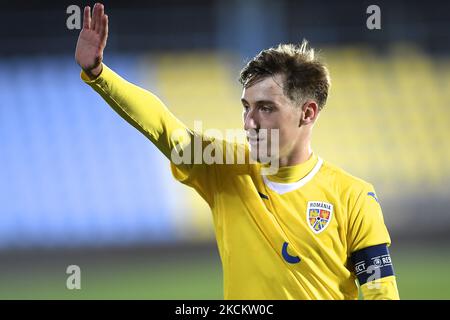 Constantin Grameni in Aktion während des Freundschaftsspiels zwischen Rumänien U20 und Portugal U20, das am Donnerstag, 2. September 2021 in Voluntari, Rumänien, gespielt wurde. (Foto von Alex Nicodim/NurPhoto) Stockfoto