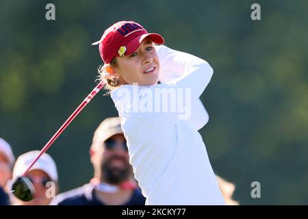 Nelly Korda vom Team USA trifft beim Solheim Cup im Inverness Club, in Toledo, Ohio, USA, am Sonntag vom 9.. 5. September 2021. (Foto von Amy Lemus/NurPhoto) Stockfoto