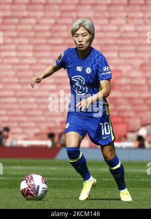 Chelsea Ladies Ji so Yun während der Barclays FA Women's Super League zwischen Arsenal Women und Chelsea Women im Emirates Stadium, London, Großbritannien, am 05.. September 2021 (Foto by Action Foto Sport/NurPhoto) Stockfoto