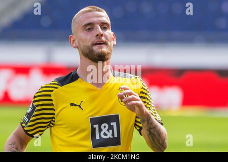 Ole Pohlmann von Borussia Dortmund II schaut während des 3. Liga-Spiel zwischen TSV Havelse und Borussia Dortmund II in der HDI-Arena am 05. September 2021 in Hannover. (Foto von Peter Niedung/NurPhoto) Stockfoto