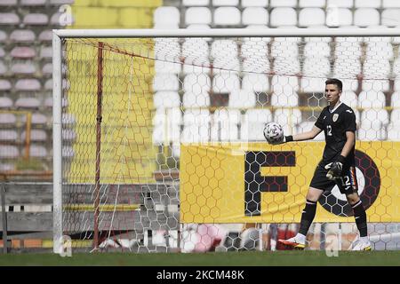 Mihai Popa beim Testspiel zwischen Rumänien U21 gegen FC Buzau, gespielt in Bukarest, Rumänien, Samstag, 04. September 2021. (Foto von Alex Nicodim/NurPhoto) Stockfoto