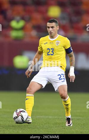 Nicolae Stanciu in Aktion während des Qualifikationsspieles der FIFA-Weltmeisterschaft zwischen Rumänien und Liechtenstein, das am 05. September 2021 in Bukarest gespielt wurde. (Foto von Alex Nicodim/NurPhoto) Stockfoto