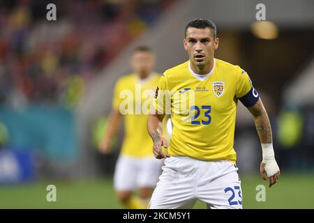 Nicolae Stanciu in Aktion während des Qualifikationsspieles der FIFA-Weltmeisterschaft zwischen Rumänien und Liechtenstein, das am 05. September 2021 in Bukarest gespielt wurde. (Foto von Alex Nicodim/NurPhoto) Stockfoto