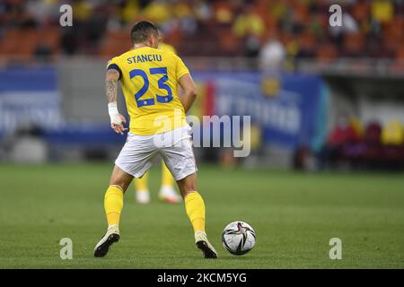 Nicolae Stanciu in Aktion während des Qualifikationsspieles der FIFA-Weltmeisterschaft zwischen Rumänien und Liechtenstein, das am 05. September 2021 in Bukarest gespielt wurde. (Foto von Alex Nicodim/NurPhoto) Stockfoto