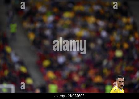 Nicolae Stanciu in Aktion während des Qualifikationsspieles der FIFA-Weltmeisterschaft zwischen Rumänien und Liechtenstein, das am 05. September 2021 in Bukarest gespielt wurde. (Foto von Alex Nicodim/NurPhoto) Stockfoto