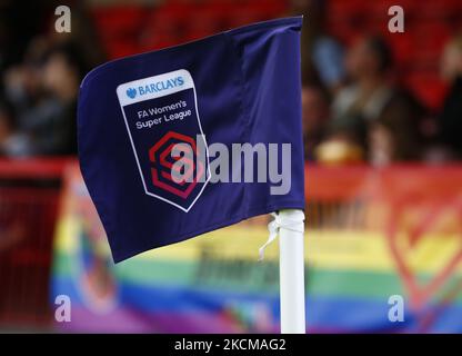 Cornor Flag während des Barclays FA Women's Super League-Spiels zwischen West Ham United Women und Aston Villa Women am 11.. September 2021 im Chigwell Construction Stadium in Dagenham, England (Foto by Action Foto Sport/NurPhoto) Stockfoto