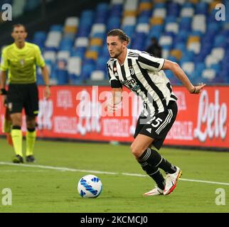 Mattia De Sciglio von Juventus FC während des Spiels der Serie A zwischen SSC Napoli und Juventus FC am 11. September 2021 im Stadion „Diego Armando Maradona“ in Napoli, Italien (Foto: Gabriele Maricchiolo/NurPhoto) Stockfoto