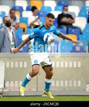 Matteo Politano von SSC Napoli während der Serie Ein Spiel zwischen SSC Napoli und Juventus FC am 11. September 2021 Stadion 'Diego Armando Maradona' in Napoli, Italien (Foto von Gabriele Maricchiolo/NurPhoto) Stockfoto