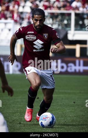 Torino-Verteidiger Ricardo Rodriguez (13) in Aktion während des Fußballspiels Nr.3 TORINO - SALERNITANA am 12. September 2021 im Stadio Olimpico Grande Torino in Turin, Piemont, Italien. Endergebnis: Torino-Salernitana 4-0. (Foto von Matteo Bottanelli/NurPhoto) Stockfoto