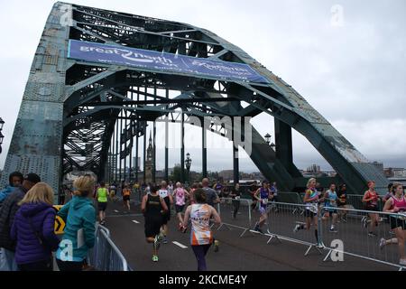 Während des BUPA Great North Run in Newcastle upon Tyne, England am Sonntag, 12.. September 2021. (Foto von will Matthews/MI News/NurPhoto) Stockfoto