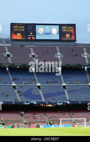 Das Spiel zwischen dem FC Barcelona und dem FC Bayern München, das der 1. Woche der Gruppe A der UEFA Champions League entspricht, spielte am 14.. September 2021 im Camp Nou Stadium in Barcelona, Spanien. -- (Foto von Urbanandsport/NurPhoto) Stockfoto