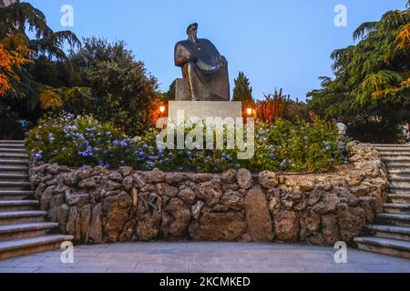 Eine Statue des Königs Petar Kresimir IV. In Sibenik, Kroatien am 11. September 2021. (Foto von Beata Zawrzel/NurPhoto) Stockfoto