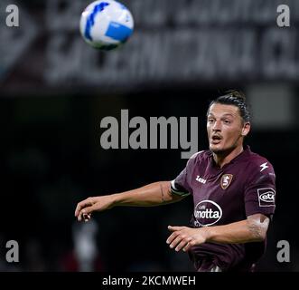 Milan Djuric von US Salernitana 1919 während der Serie Ein Spiel zwischen US Salernitana 1919 und Atalanta BC im Stadio Arechi, Salerno, Italien am 18. September 2021. (Foto von Giuseppe Maffia/NurPhoto) Stockfoto