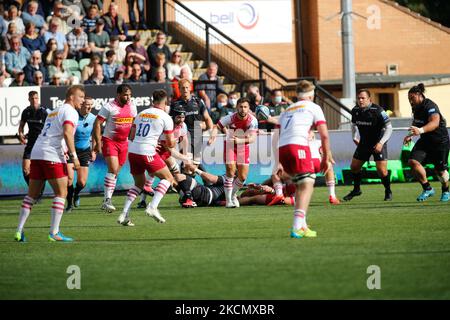 Danny Care of Harlequins in Aktion während des Spiels der Gallagher Premiership zwischen Newcastle Falcons und Harlequins im Kingston Park, Newcastle am Sonntag, 19.. September 2021. (Foto von Chris Lishman/MI News/NurPhoto) Stockfoto