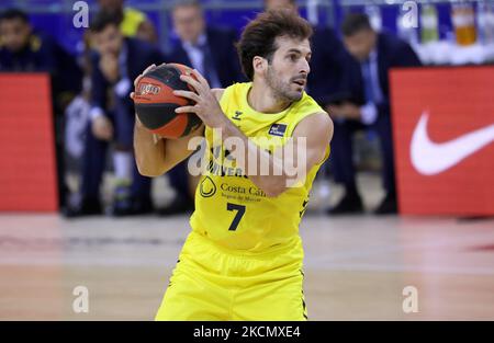 Tomas Bellas während des Spiels zwischen dem FC Barcelona und UCAM Murcia CB, das der 1. Liga Endesa entspricht, spielte am 19.. September 2021 im Palau Blaugrana in Barcelona, Spanien. -- (Foto von Urbanandsport/NurPhoto) Stockfoto