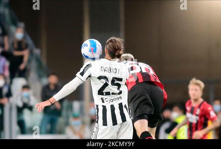 Adrien Rabiot (FC Juventus) während des Fußballspiels der italienischen Serie A zwischen dem FC Juventus und dem AC Mailand am 19. September 2021 im Allianz-Stadion in Turin, Italien (Foto: Nderim Kaceli/LiveMedia/NurPhoto) Stockfoto