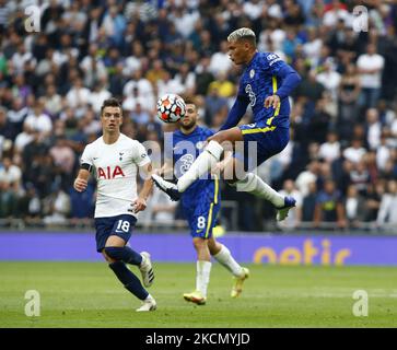 Chelsea's Thiago Silva während der Premier League zwischen Tottenham Hotspur und Chelsea im Tottenham Hotspur Stadion, London, England am 19h. August 2021 (Foto by Action Foto Sport/NurPhoto) Stockfoto