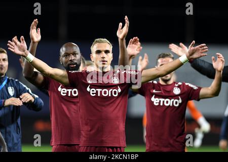 Cristian Manea im Einsatz während des CFR Cluj und der Universitatea Craiova, rumänische Liga 1, am 20. September 2021 im Dr. Constantin Radulescu Stadium in Cluj-Napoca, Rumänien. (Foto von Flaviu Buboi/NurPhoto) Stockfoto