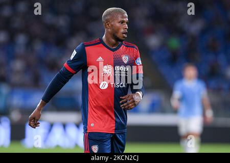 Keita Balde von Cagliari Calcio schaut während der Serie A Spiel zwischen SS Lazio und Cagliari Calcio im Stadio Olimpico, Rom, Italien am 19. September 2021. (Foto von Giuseppe Maffia/NurPhoto) Stockfoto