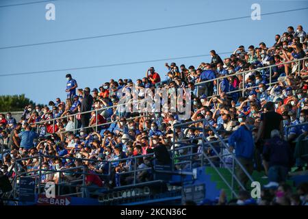 Suporter während des La Liga-Spiels zwischen Getafe CF und Atletico de Madrid im Coliseum Alfonso Perez Stadium in Madrid, Spanien. (Foto von DAX Images/NurPhoto) Stockfoto
