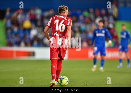 Hector Herrera während des La Liga-Spiels zwischen Getafe CF und Atletico de Madrid am 21. September 2021 im Coliseum Alfonso Perez in Getafe, Spanien. (Foto von Rubén de la Fuente Pérez/NurPhoto) Stockfoto